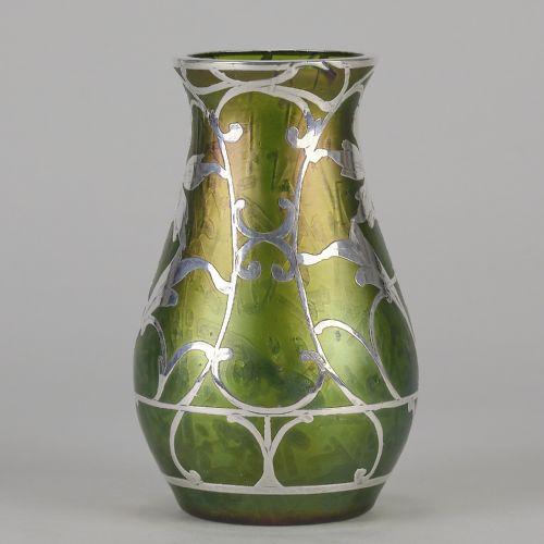 EARLY 20TH CENTURY ART NOUVEAU SILVERED PHNOMEN VASE BY LOETZ WITWE - ADDITIONAL PHOTO 4