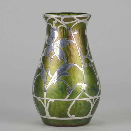 EARLY 20TH CENTURY ART NOUVEAU SILVERED PHNOMEN VASE BY LOETZ WITWE - ADDITIONAL PHOTO 5