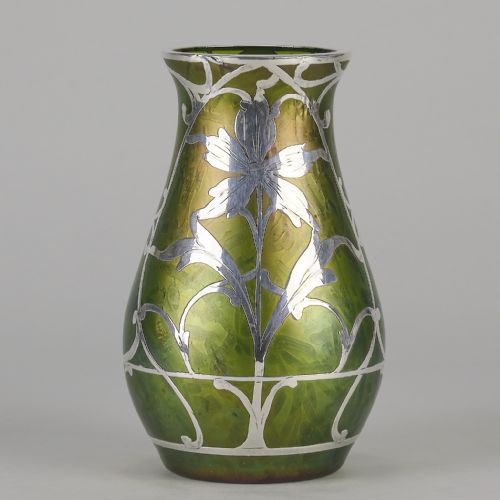 EARLY 20TH CENTURY ART NOUVEAU SILVERED PHNOMEN VASE BY LOETZ WITWE - ADDITIONAL PHOTO 6