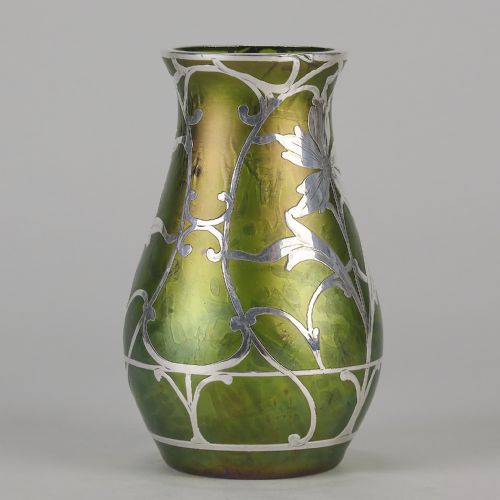 EARLY 20TH CENTURY ART NOUVEAU SILVERED PHNOMEN VASE BY LOETZ WITWE - ADDITIONAL PHOTO 7