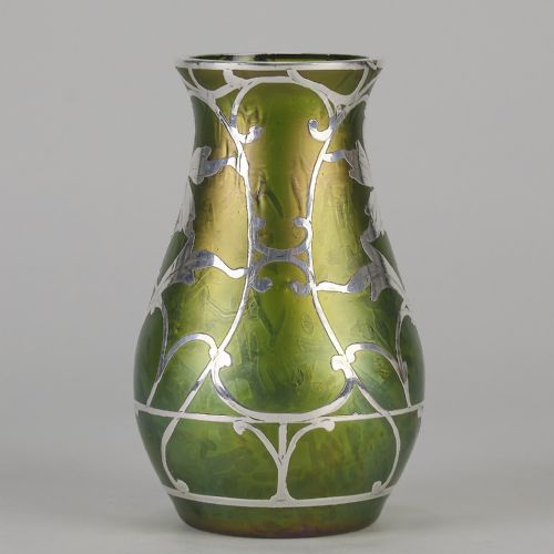 EARLY 20TH CENTURY ART NOUVEAU SILVERED PHNOMEN VASE BY LOETZ WITWE - ADDITIONAL PHOTO 8