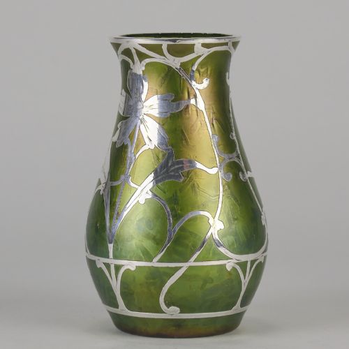 EARLY 20TH CENTURY ART NOUVEAU SILVERED PHNOMEN VASE BY LOETZ WITWE - ADDITIONAL PHOTO 9