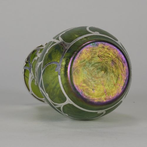 EARLY 20TH CENTURY ART NOUVEAU SILVERED PHNOMEN VASE BY LOETZ WITWE - ADDITIONAL PHOTO 11