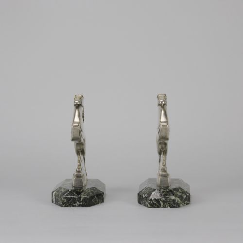 EARLY 20TH CENTURY ART DECO BRONZE GAZELLE BOOKENDS BY A KELETY - ADDITIONAL PHOTO 3