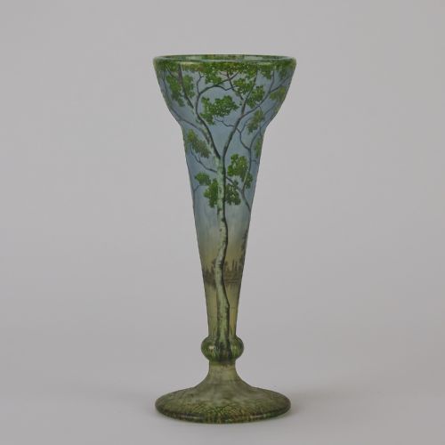 EARLY 20TH CENTURY CAMEO GLASS PAYSAGE VASE BY DAUM FRRES - ADDITIONAL PHOTO 1