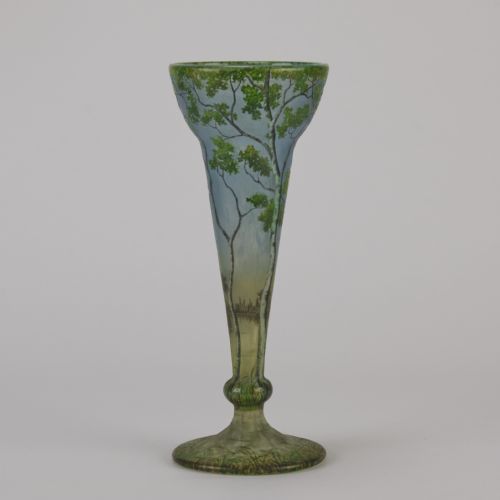 EARLY 20TH CENTURY CAMEO GLASS PAYSAGE VASE BY DAUM FRRES - ADDITIONAL PHOTO 2
