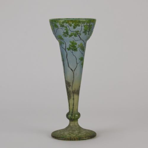 EARLY 20TH CENTURY CAMEO GLASS PAYSAGE VASE BY DAUM FRRES - ADDITIONAL PHOTO 3