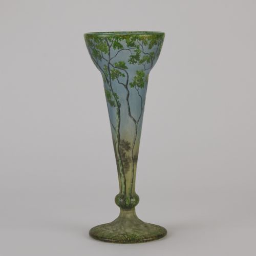 EARLY 20TH CENTURY CAMEO GLASS PAYSAGE VASE BY DAUM FRRES - ADDITIONAL PHOTO 4