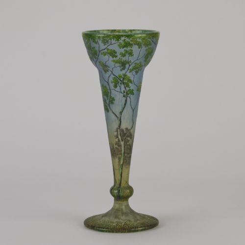 EARLY 20TH CENTURY CAMEO GLASS PAYSAGE VASE BY DAUM FRRES - ADDITIONAL PHOTO 6