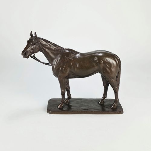 EARLY 20TH CENTURY JAPANESE BRONZE SCULPTURE STANDING HORSE BY KUNIO IT - ADDITIONAL PHOTO 1