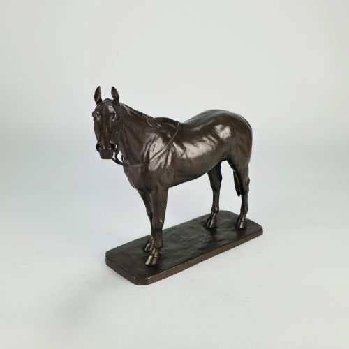 EARLY 20TH CENTURY JAPANESE BRONZE SCULPTURE STANDING HORSE BY KUNIO IT - ADDITIONAL PHOTO 2