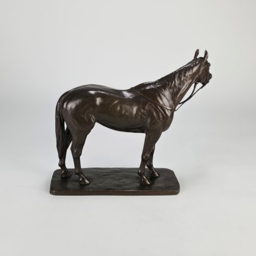EARLY 20TH CENTURY JAPANESE BRONZE SCULPTURE STANDING HORSE BY KUNIO IT - ADDITIONAL PHOTO 3