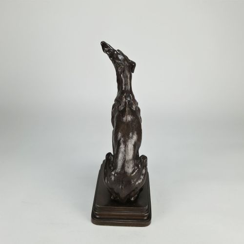 LATE 19TH CENTURY ANIMALIER BRONZE ENTITLED LVRIER ASSIS BY ALFRED DUBUCAND - ADDITIONAL PHOTO 7