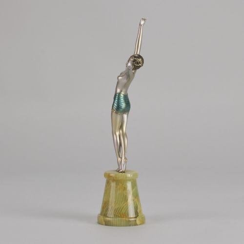 EARLY 20TH CENTURY COLDPAINTED BRONZE EGYPTIAN DANCER BY JOSEF LORENZL - ADDITIONAL PHOTO 4