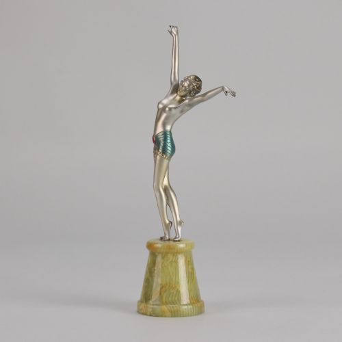EARLY 20TH CENTURY COLDPAINTED BRONZE EGYPTIAN DANCER BY JOSEF LORENZL - ADDITIONAL PHOTO 5
