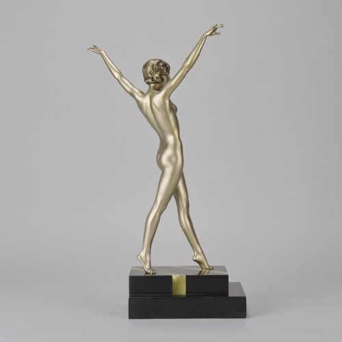 EARLY 20TH CENTURY COLDPAINTED BRONZE ENTITLED TANZERIN BY FERDINAND PREISS - ADDITIONAL PHOTO 1