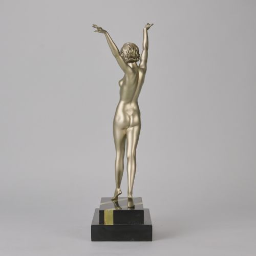 EARLY 20TH CENTURY COLDPAINTED BRONZE ENTITLED TANZERIN BY FERDINAND PREISS - ADDITIONAL PHOTO 3
