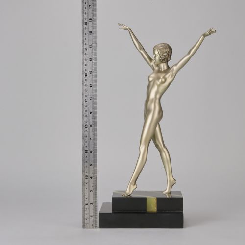 EARLY 20TH CENTURY COLDPAINTED BRONZE ENTITLED TANZERIN BY FERDINAND PREISS - ADDITIONAL PHOTO 6