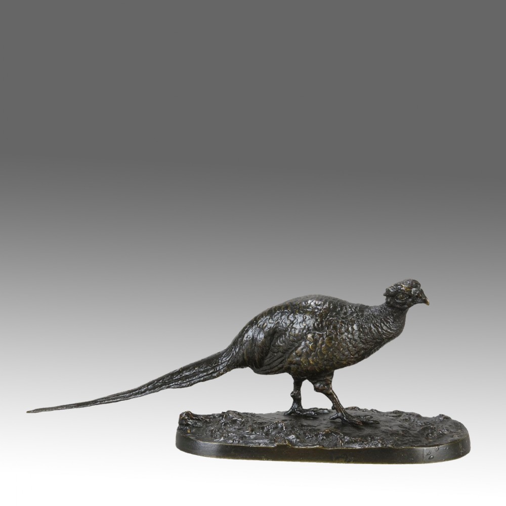 Early 20th Century Animalier Bronze Study entitled “Faisan Droit” by P J Mêne