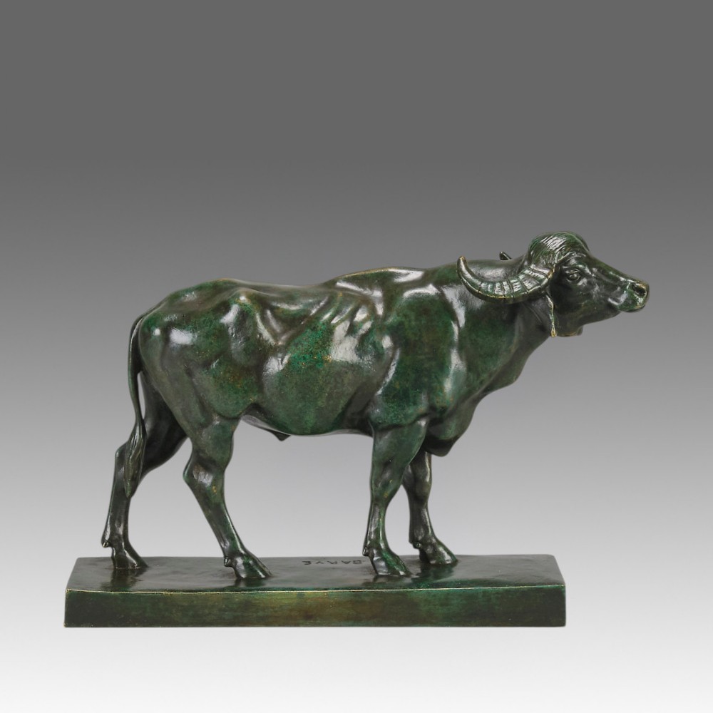 Mid 19th Century Bronze Animalier 'Buffle D'Eau' by Antoine L Barye