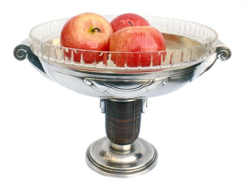 Art Deco Silver Plated French Comport Coupe, C1930