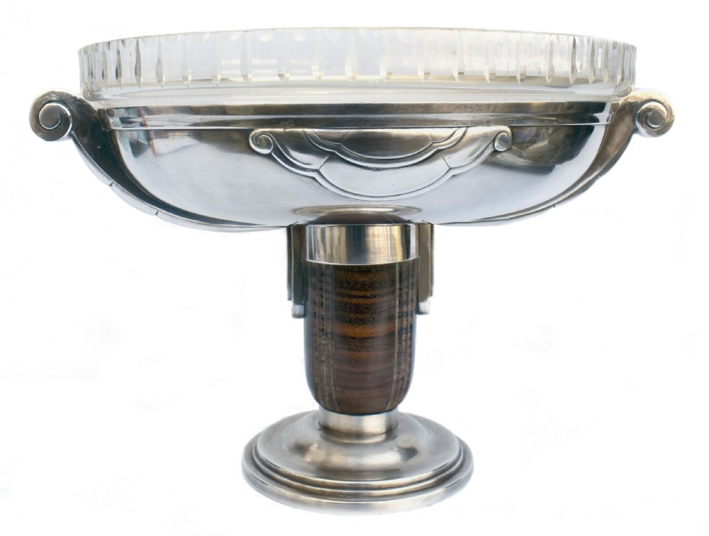 Art Deco Silver Plated French Comport Coupe, c1930 View II