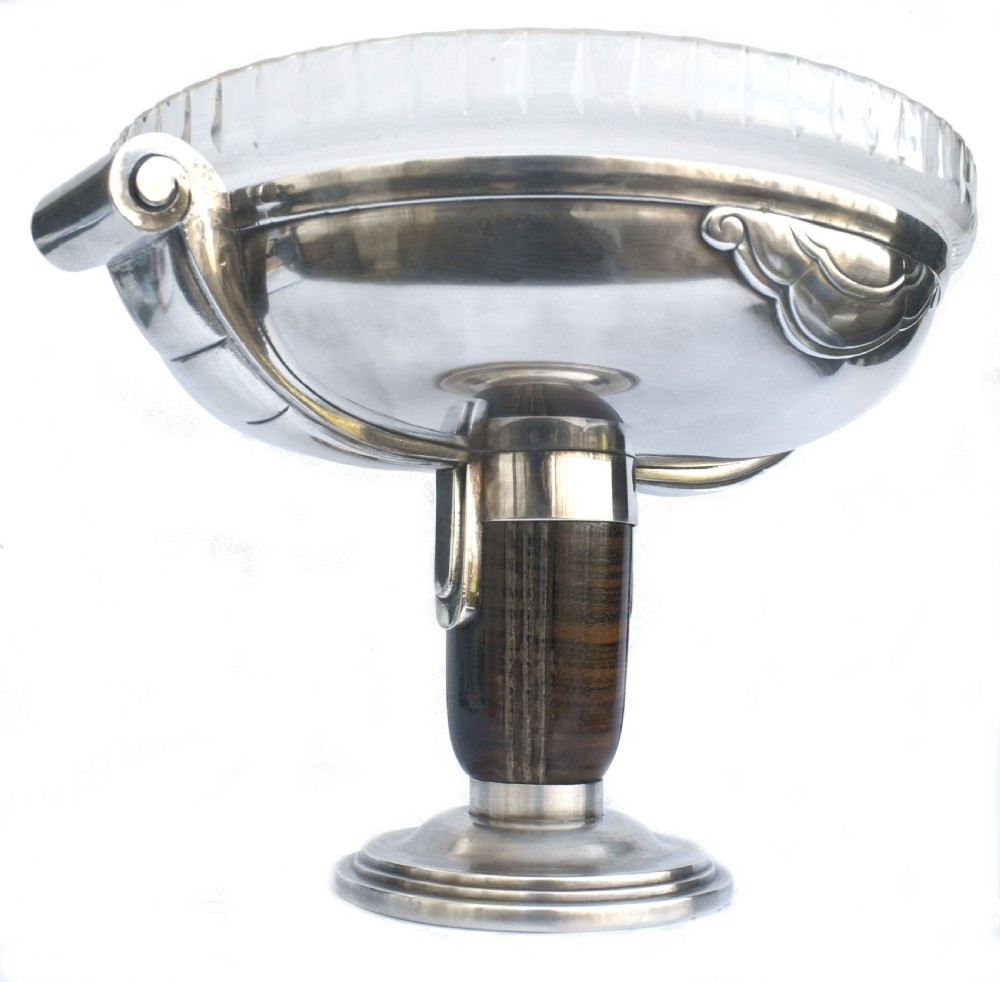 Art Deco Silver Plated French Comport Coupe, c1930 View V