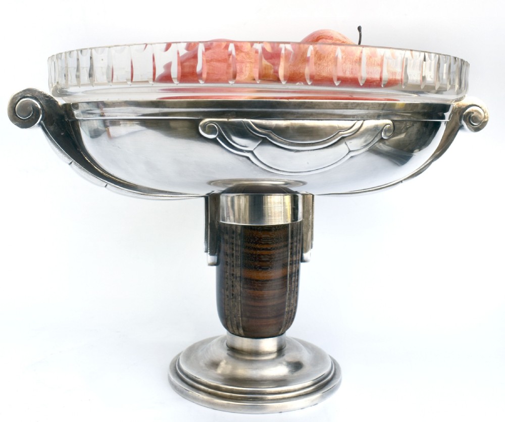 Art Deco Silver Plated French Comport Coupe, c1930 View VIII