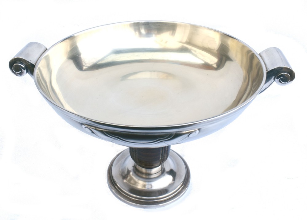 Art Deco Silver Plated French Comport Coupe, c1930 View IX