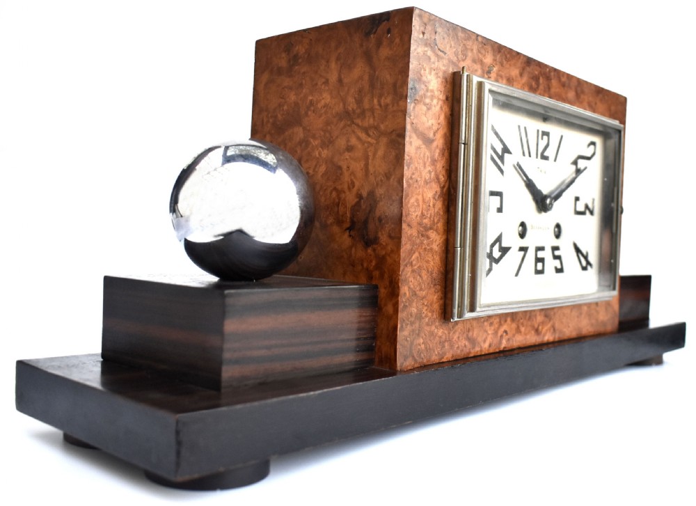 Art Deco French Mantle Clock, c1930 View IV