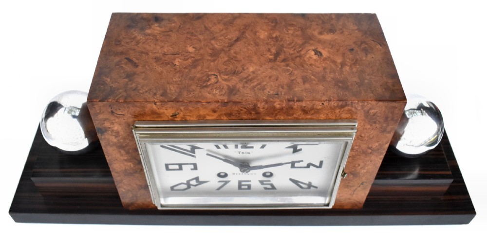 Art Deco French Mantle Clock, c1930 View IX