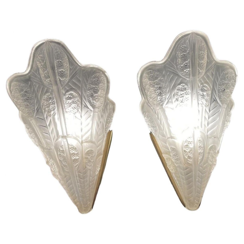 Art Deco Matching Pair of Wall Lights, 1930's, French 