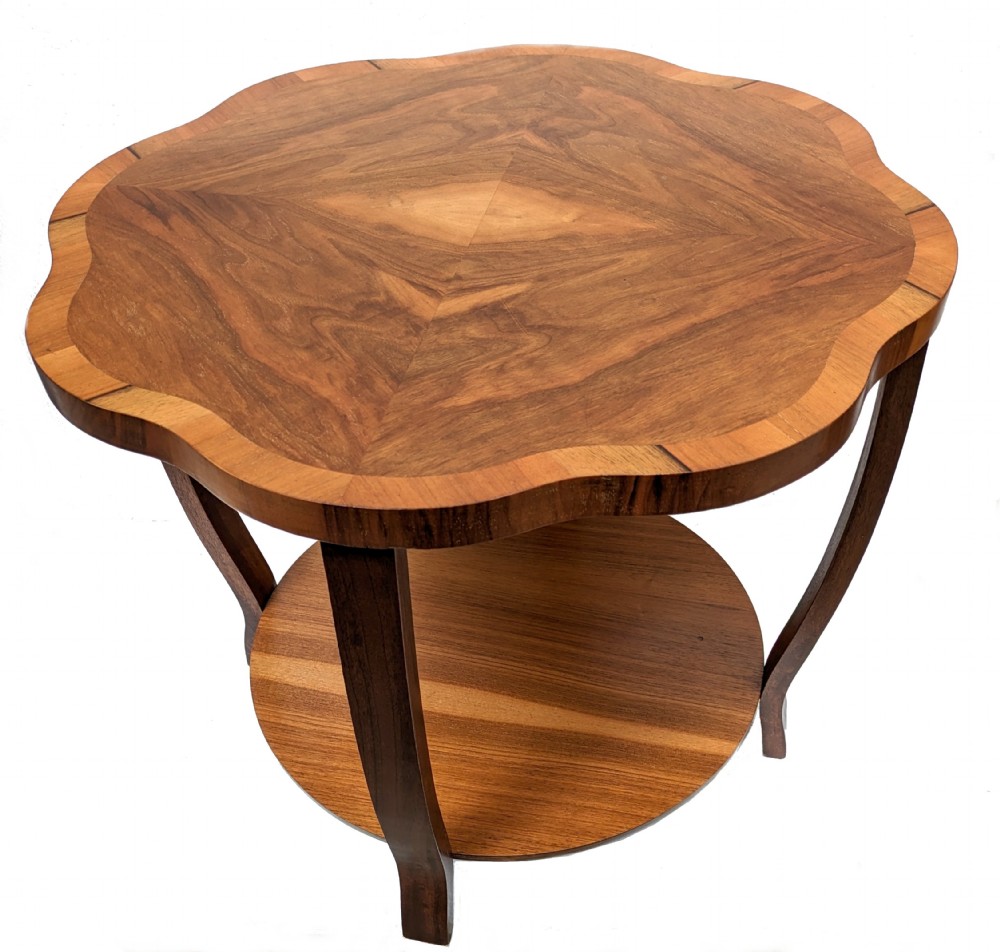 Art Deco Two Tier Walnut Coffee Table, English, c1930 View IV