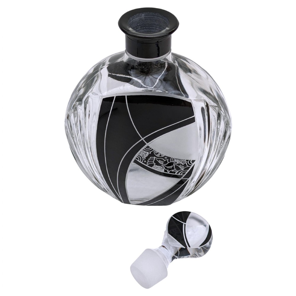 Art Deco 7 Piece Glass Decanter set, By Karl Palda, Czech, c1930 View IV