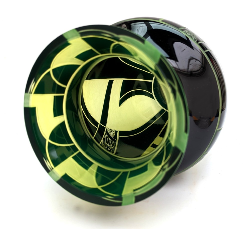 Art Deco Large Czech Glass Vase By Karl Palda, c1930 View IV