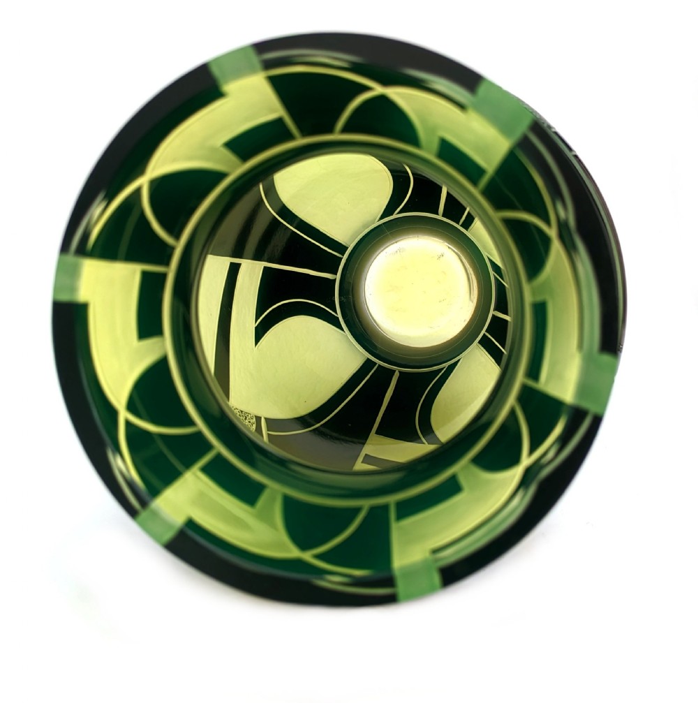 Art Deco Large Czech Glass Vase By Karl Palda, c1930 View V