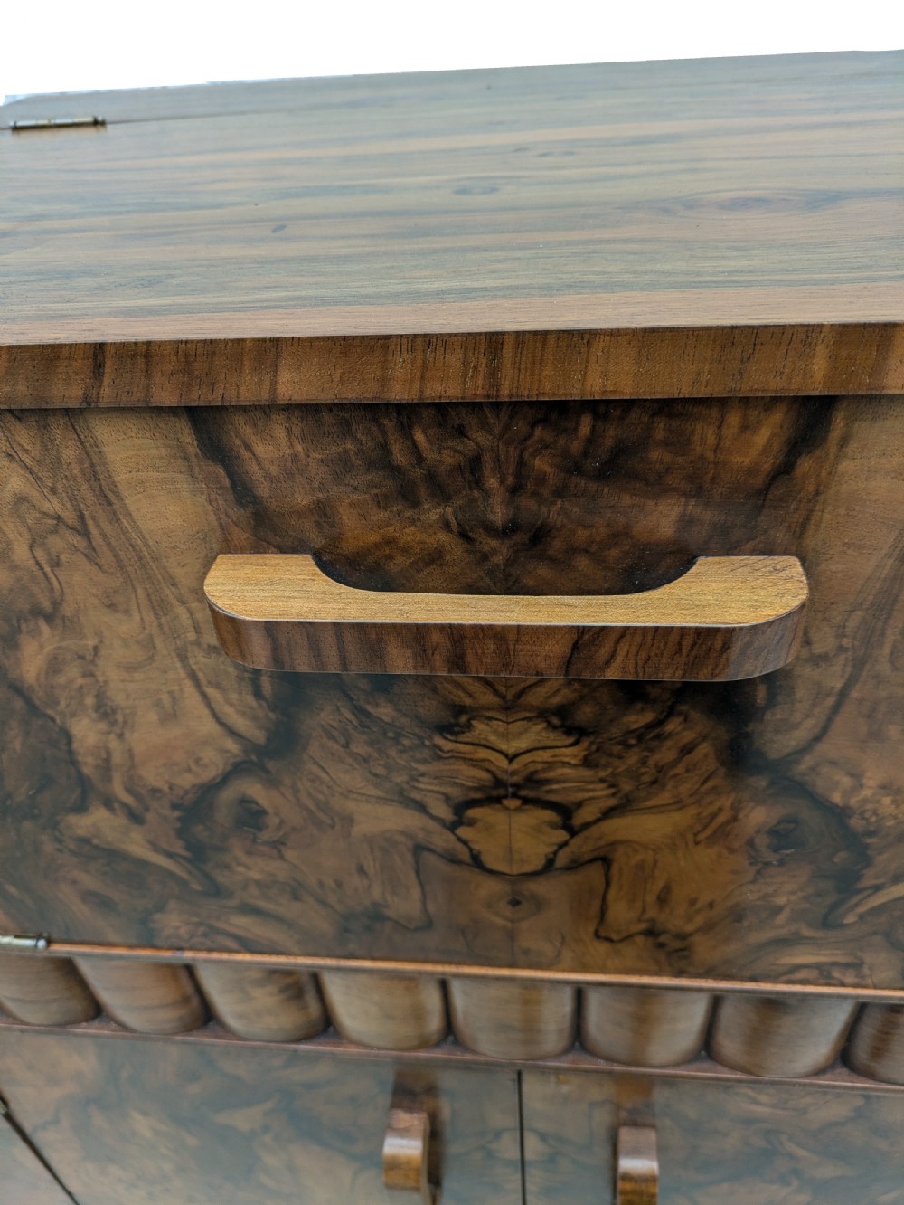 Art Deco Figured Walnut Cocktail cabinet , c1930 View VIII