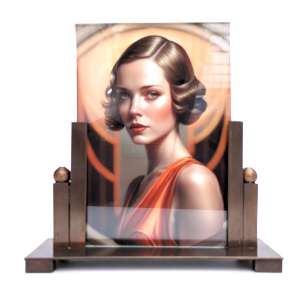 Art Deco Skyscraper Free Standing Picture Frame, c1930