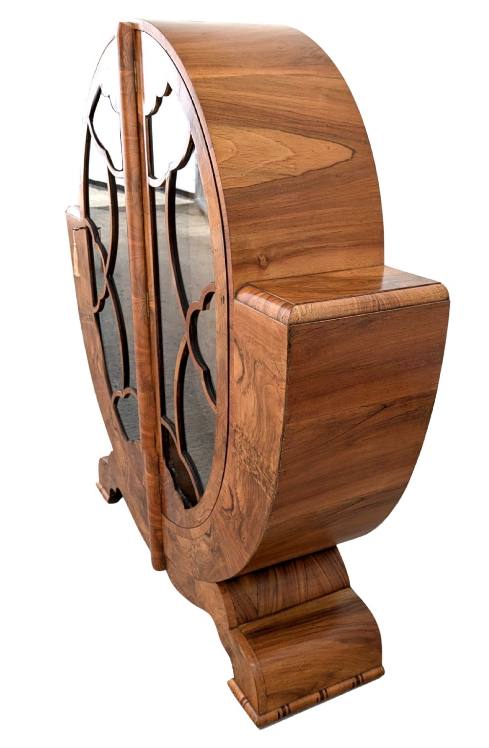 Art Deco Spectacular Display Cabinet in Walnut, English, c1930s View VIII