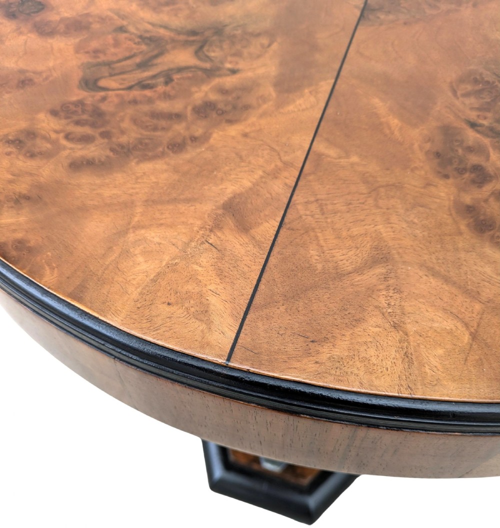Art Deco Modernist Walnut & Chrome Table, c1930 View III