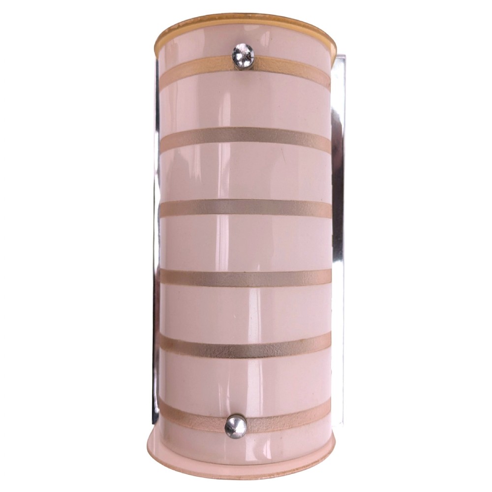 Art Deco Glass & Chrome Wall Light, c1930
