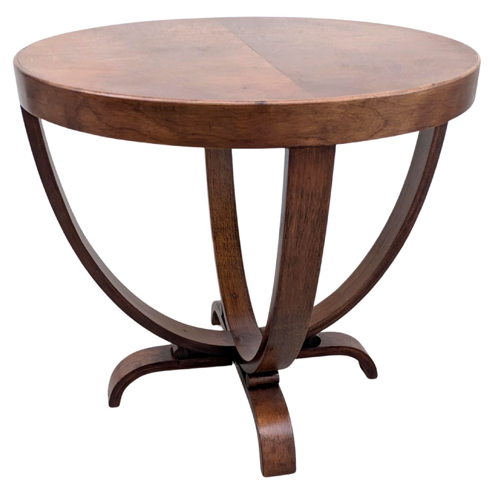 Art Deco Walnut Modernist Occasional Table, c1930