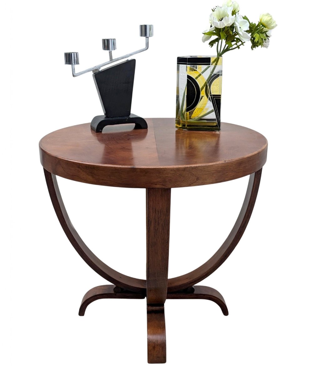 Art Deco Walnut Modernist Occasional Table, c1930 View VI