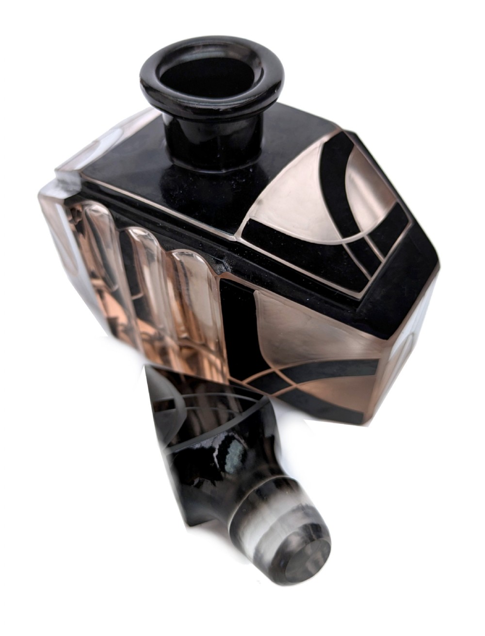 Art Deco Impressive Glass Perfume Bottle By Karl Palda, 1930's View VI