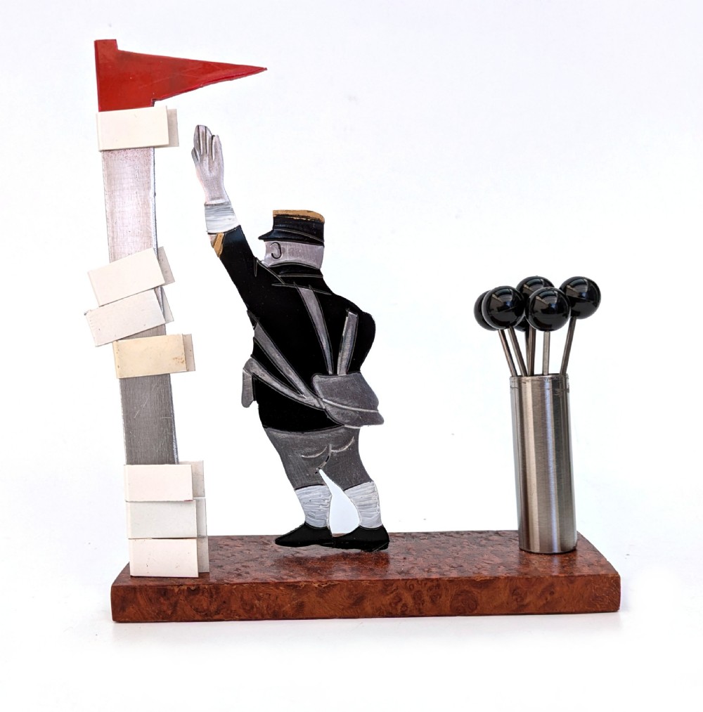 Art Deco Novelty Cocktail Sticks 'French Man' by Sudre, French, 1930's View III