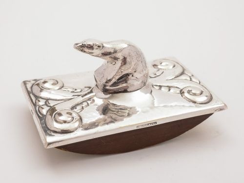 Swedish Polar Bear Rocker Blotter, Circa 1920