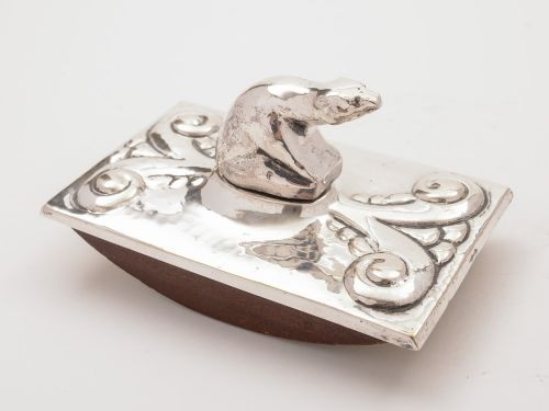 fig 1. Swedish Polar Bear Rocker Blotter, Circa 1920