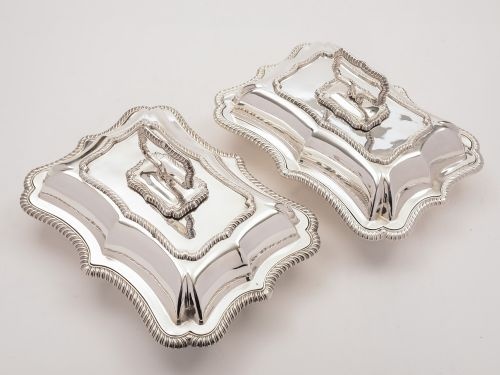 Pair of Victorian Entree Dishes, Circa 1890