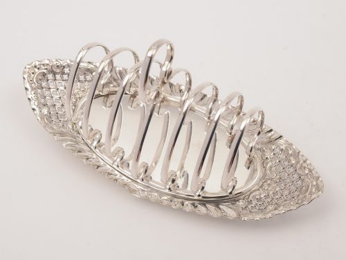 fig 1. Edwardian Silver Plated Toast Rack, Circa 1905