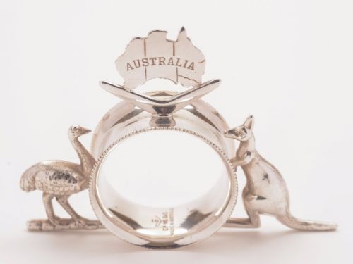 Australian Silver Plated Novelty Napkin Ring, Circa 1910